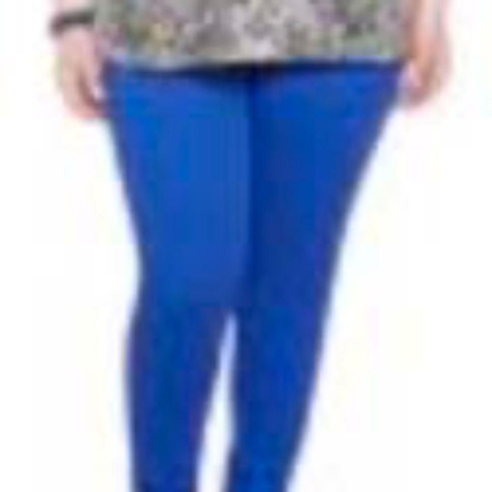 PANTS, STRETCH JEGGING, ETHNIC BLUE, SIZE 28, 98% COTTON 2% SPANDEX, PENNINGTONS